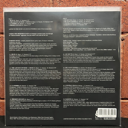 Used Vinyl: Roberto Musci, Giovanni Venosta & Massimo Mariani "Losing The Orthodox Path" LP (2020 Press - Blue Vinyl)