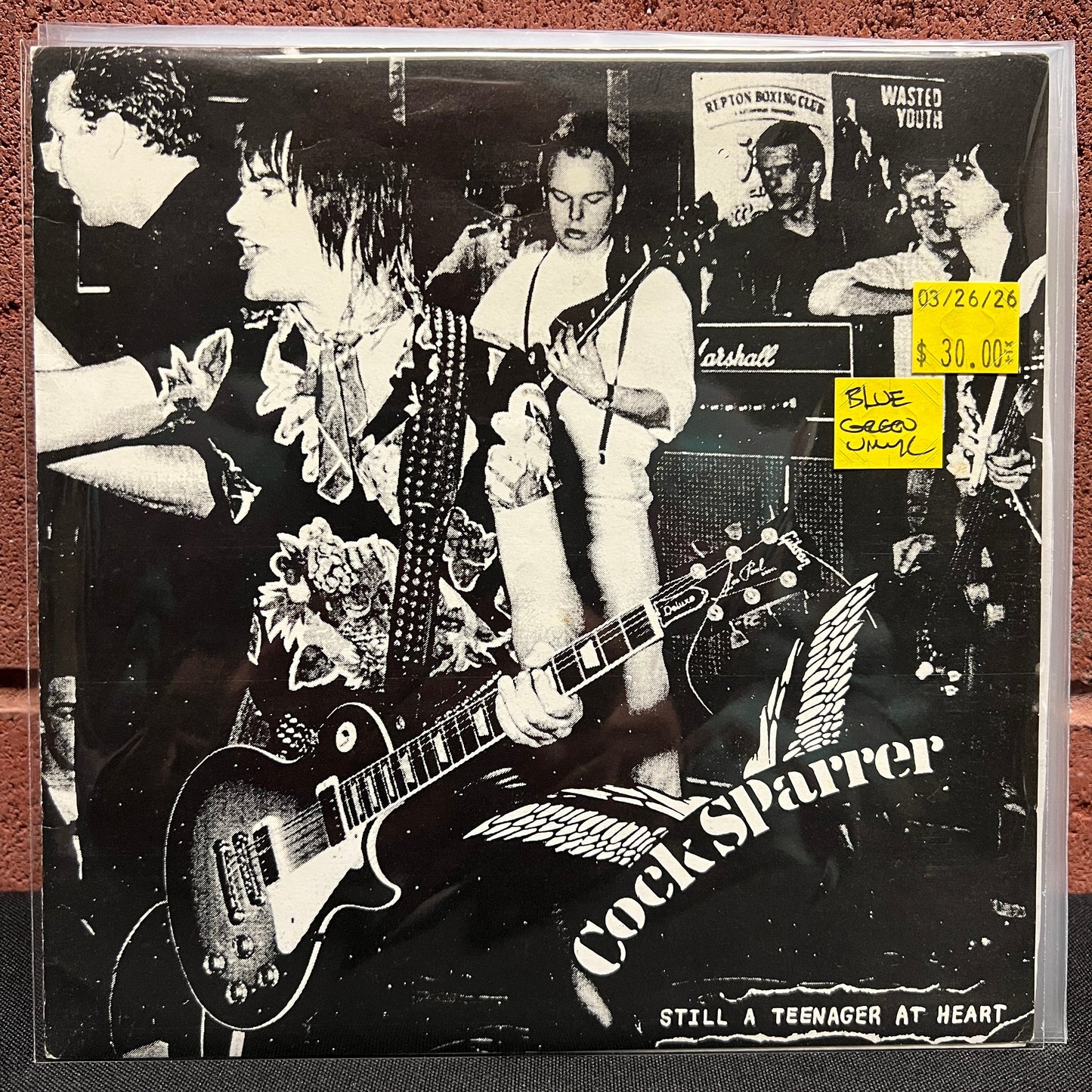 Used Vinyl: Cock Sparrer "Still A Teenager At Heart" 7" (Blue/Green Color Vinyl)