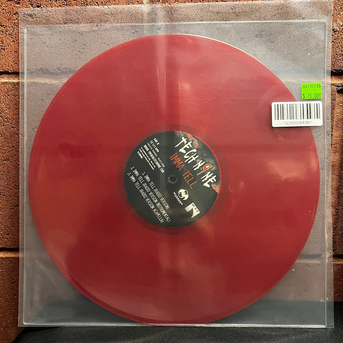 Used Vinyl: Tech N9ne "I'm A Playa" 12" (2003 Press - Red Vinyl)