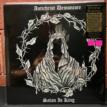 Used Vinyl: Antichrist Demoncore (ACxDC) "Satan is King" LP (Sealed, Gold with Black Swirl vinyl)