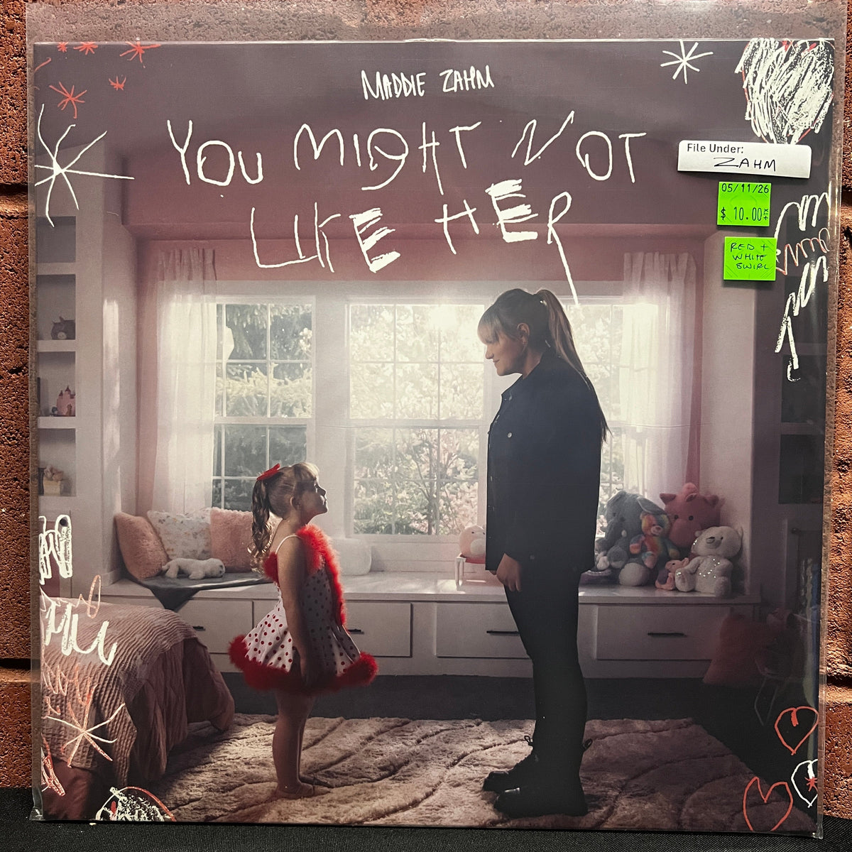 Used Vinyl: Maddie Zahm "You Might Not Like Her" LP (Red and White swirl vinyl)