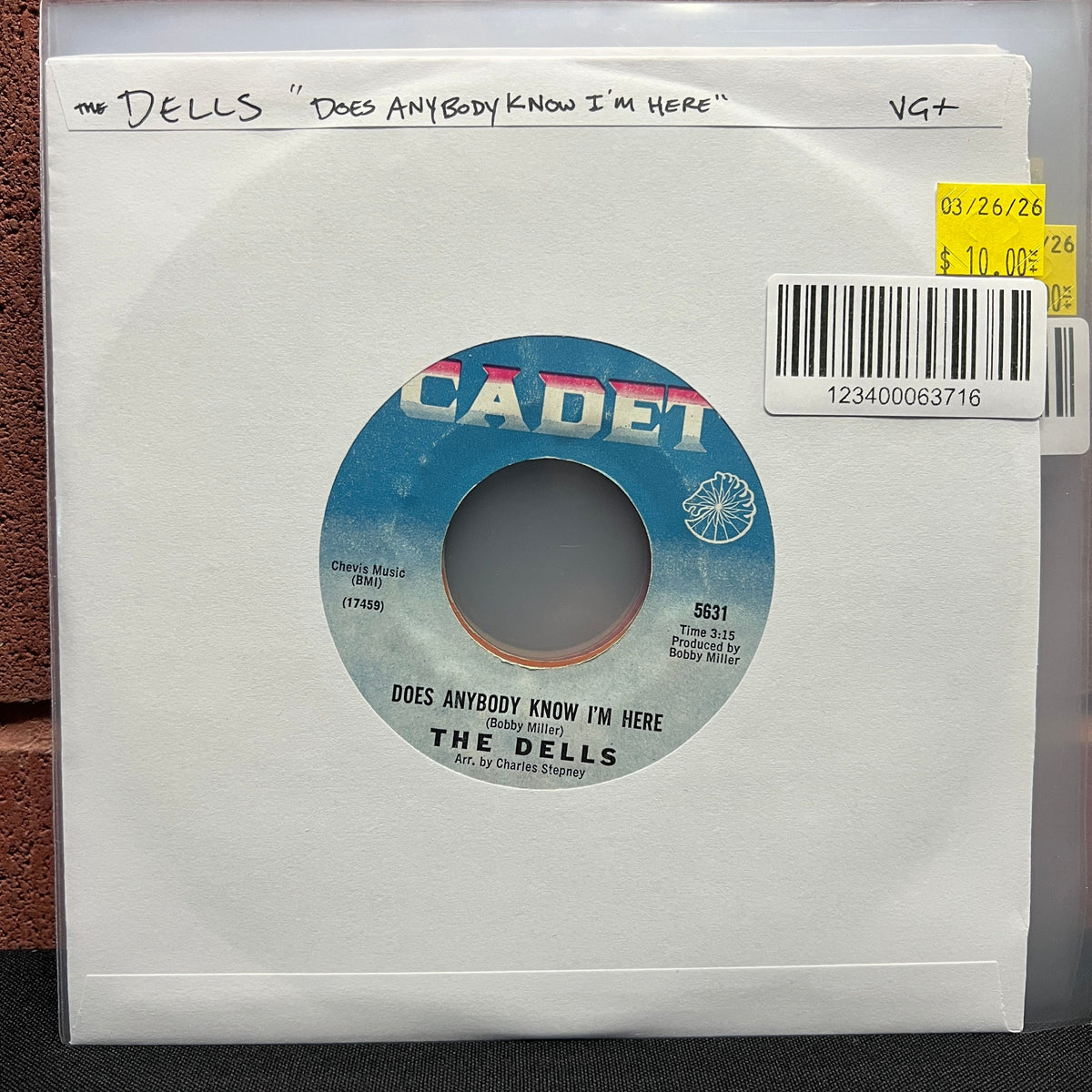 Used Vinyl: The Dells "Does Anybody Know I'm Here" 7"