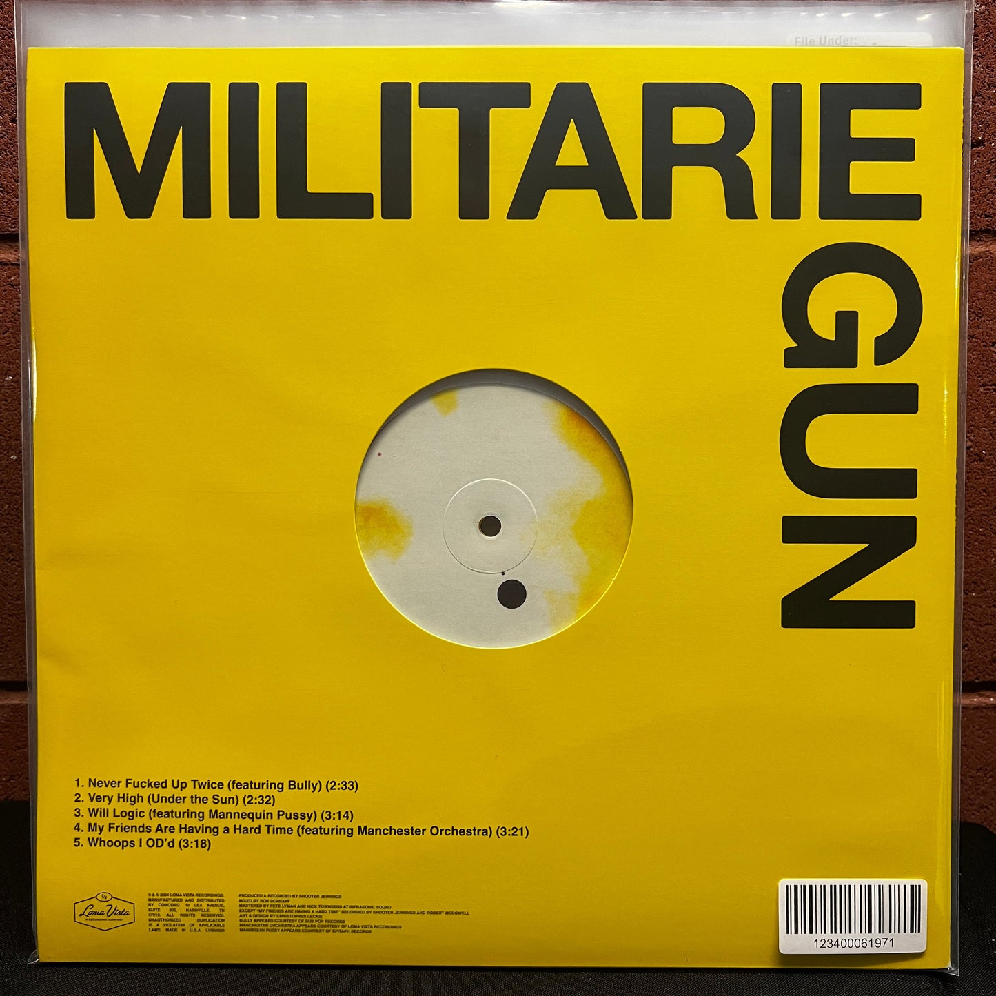 Used Vinyl: Militarie Gun "Life Under the Sun" 12" EP (Yellow with Red Splatter vinyl)