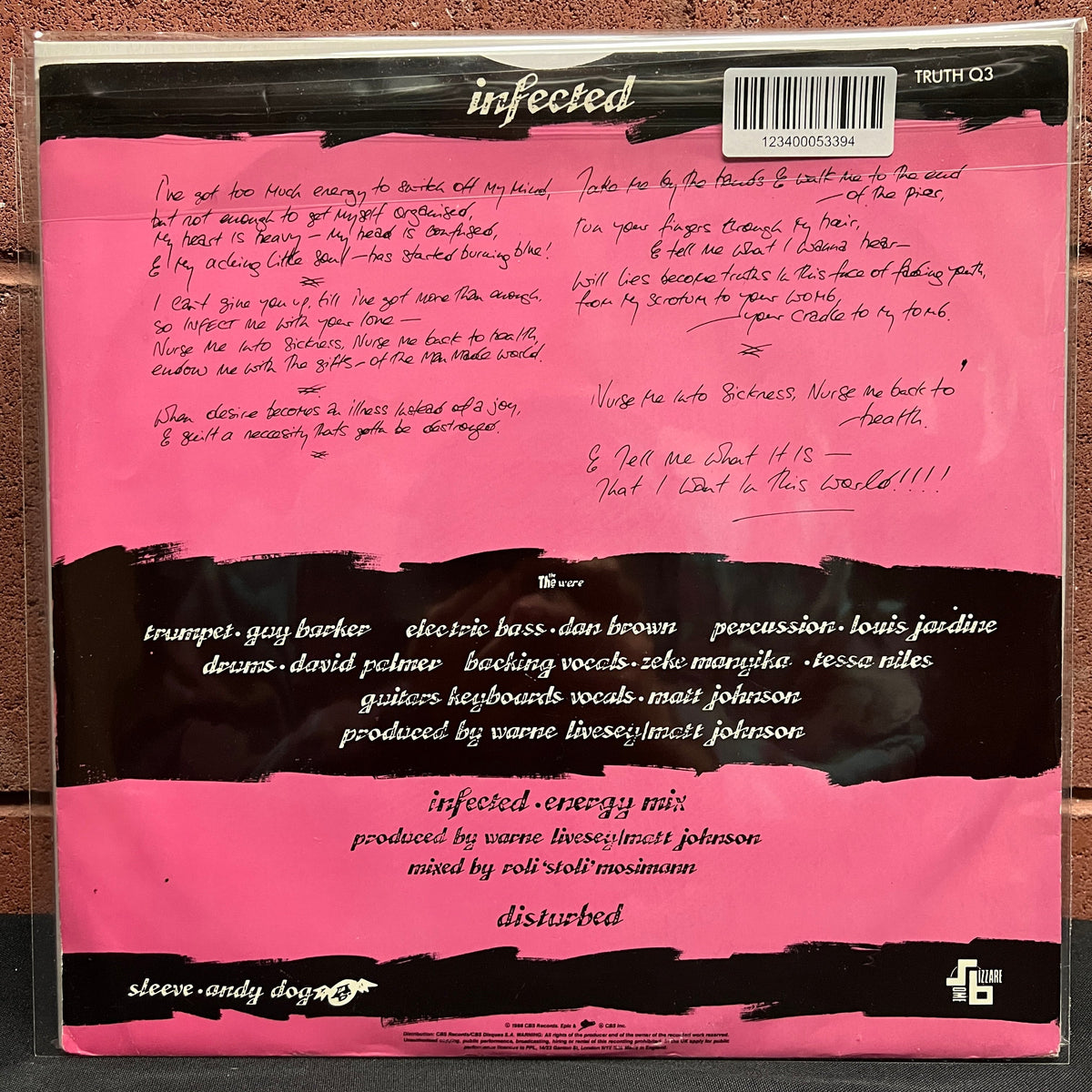 Used Vinyl: The The "Infected" 12" Single (Rare Uncensored cover)