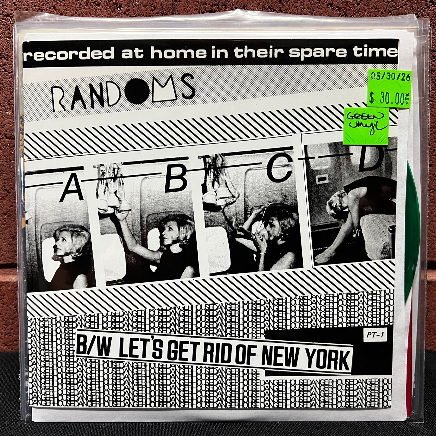 Used Vinyl: Randoms "A B C D / Let's Get Rid Of New York" 7" (Green Vinyl)