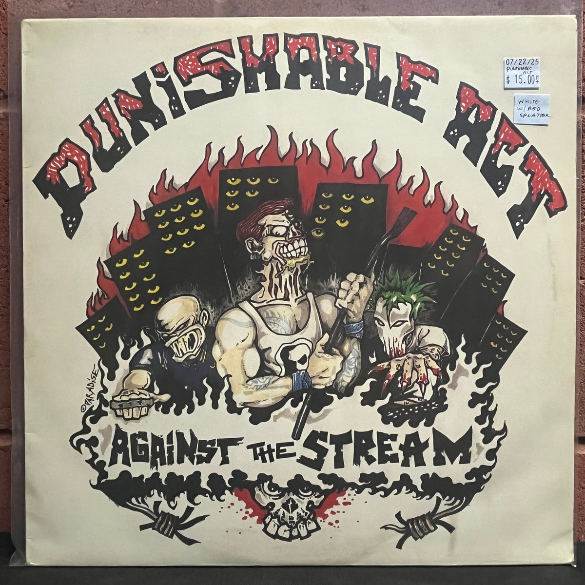 Used Vinyl: Punishable Act "Against The Stream" LP (White with red splatter vinyl)