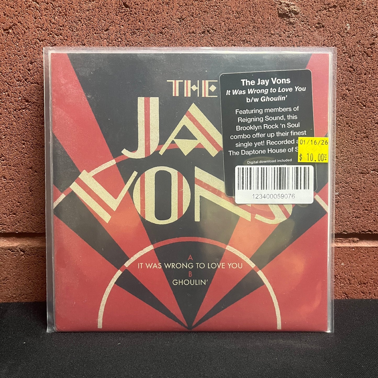 Used Vinyl: The Jay Vons "It Was Wrong To Love You / Ghoulin'" 7" (2015 Spanish Press)