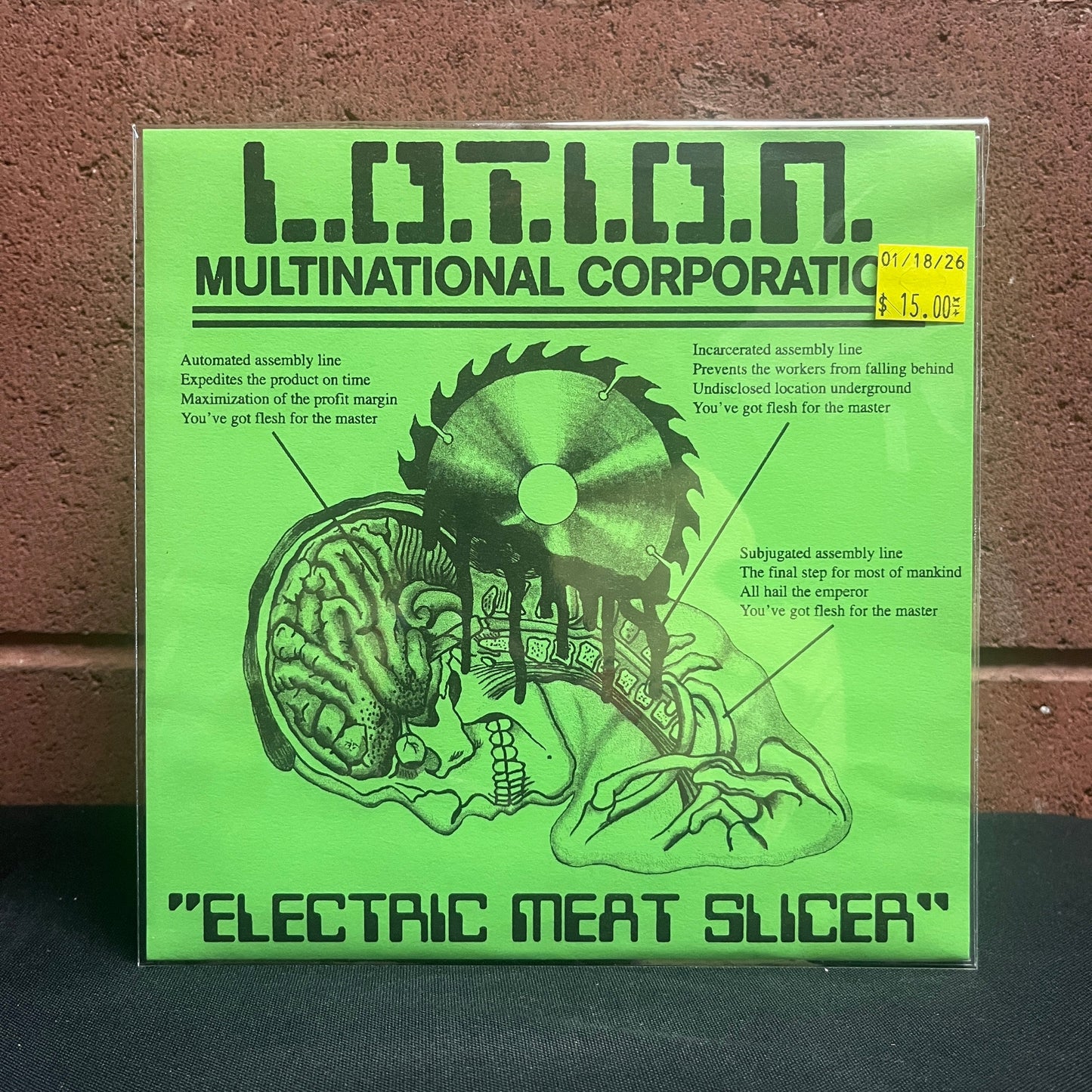 Used Vinyl: L.O.T.I.O.N. "Electric Meat Slicer" 7" Flexi