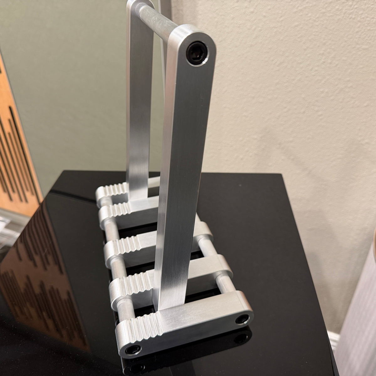 Machined Aluminum Custom Hand-Made Record Display Stand