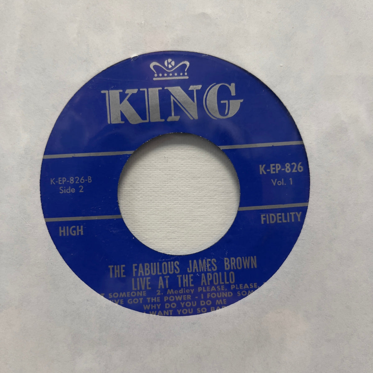 James Brown - Live At The Apollo Vol. 1 - 7" Jukebox EP