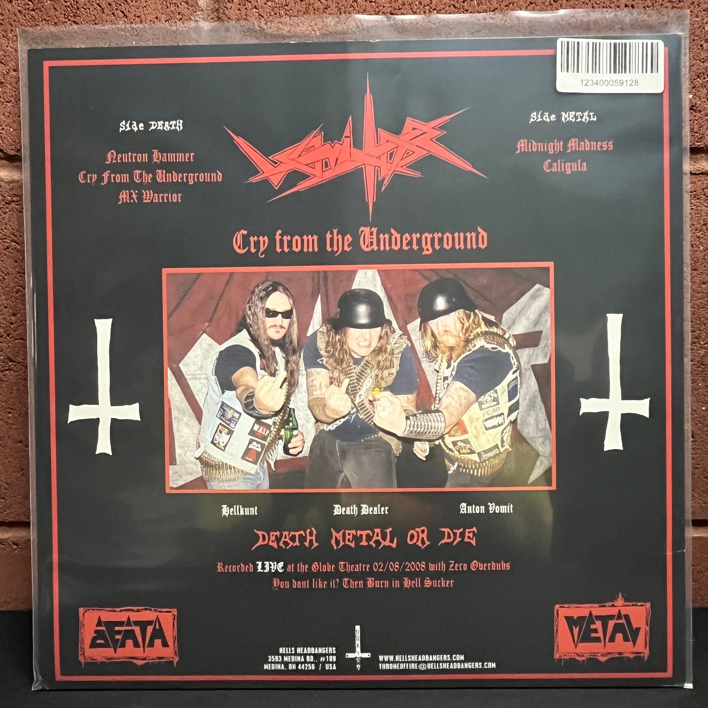Used Vinyl: Vomitor "Cry From The Underground" LP (2009 Press)