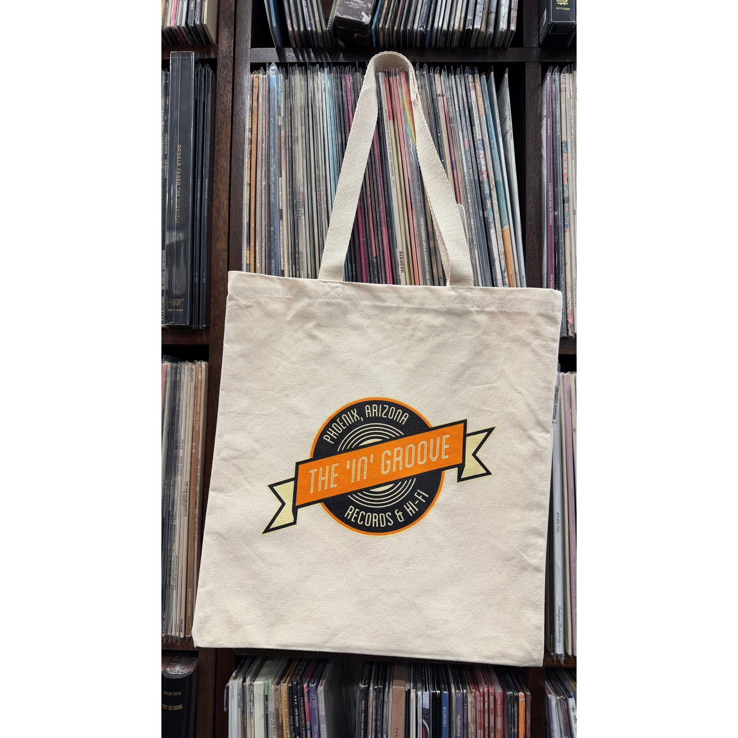 The 'In' Groove Record Store Tote Bag