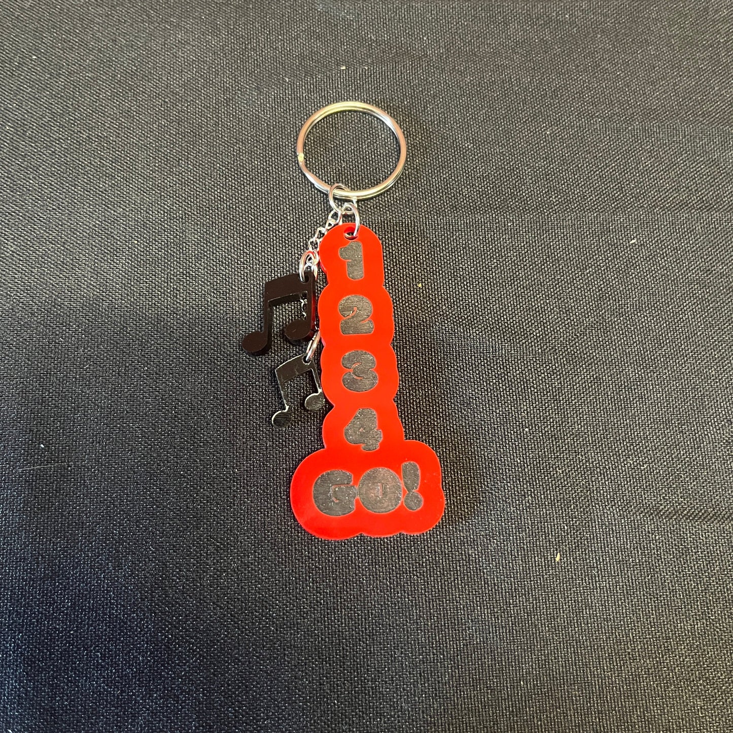 1-2-3-4 Go! Records Keychain, Assorted styles