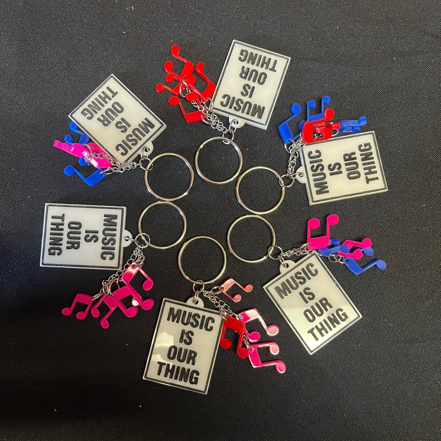 1-2-3-4 Go! Records Keychain, Assorted styles