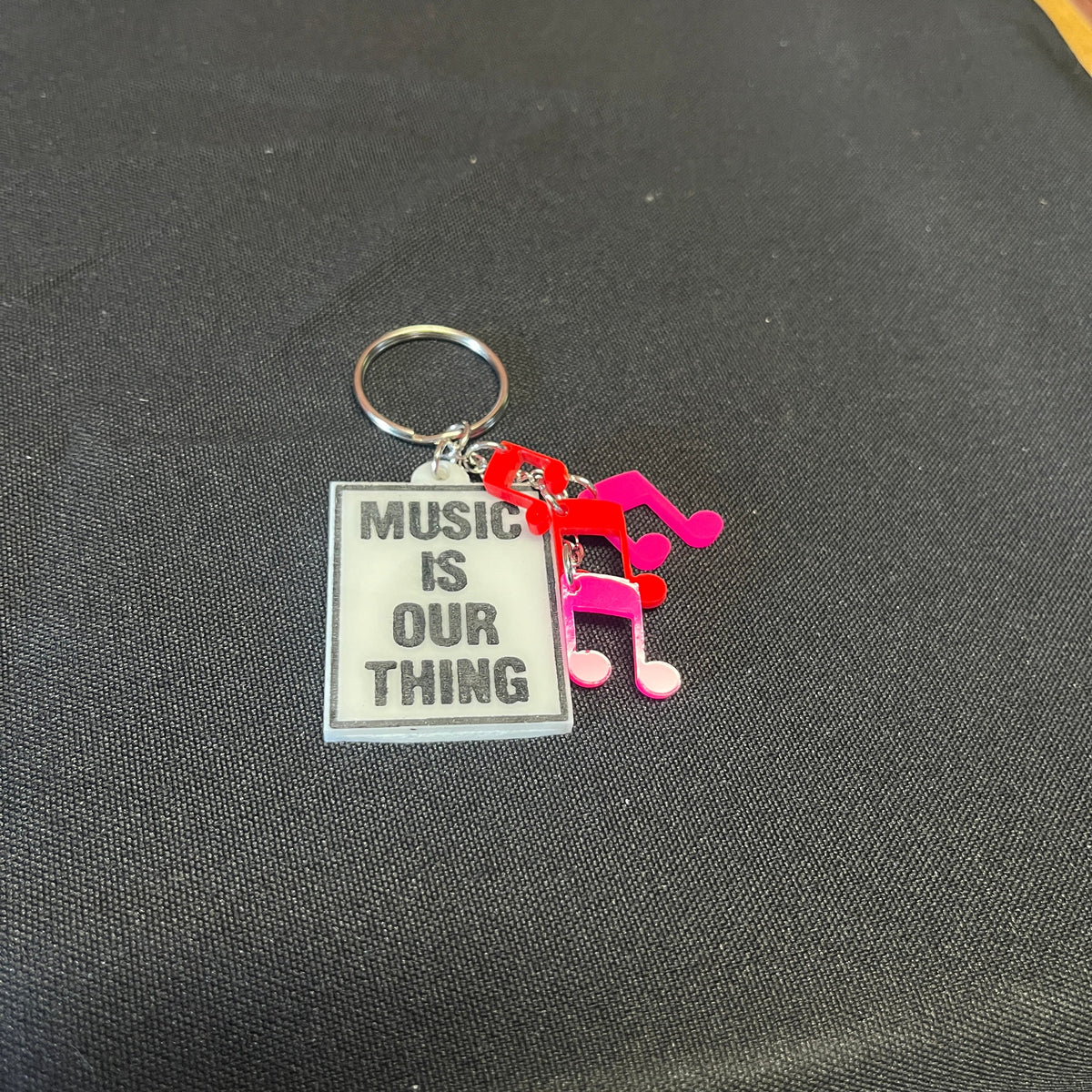 1-2-3-4 Go! Records Keychain, Assorted styles