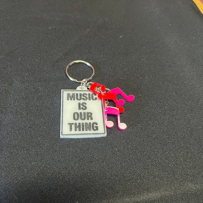 1-2-3-4 Go! Records Keychain, Assorted styles