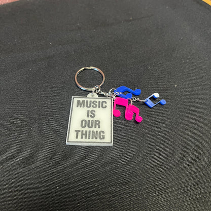 1-2-3-4 Go! Records Keychain, Assorted styles