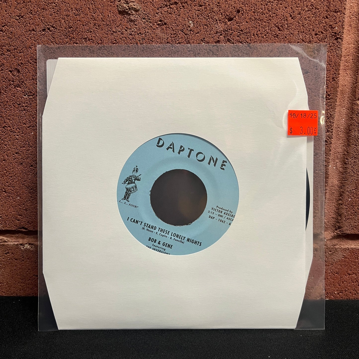 Used Vinyl: Bob & Gene Featuring The Inversions "I Can't Stand These Lonely Nights" 7"