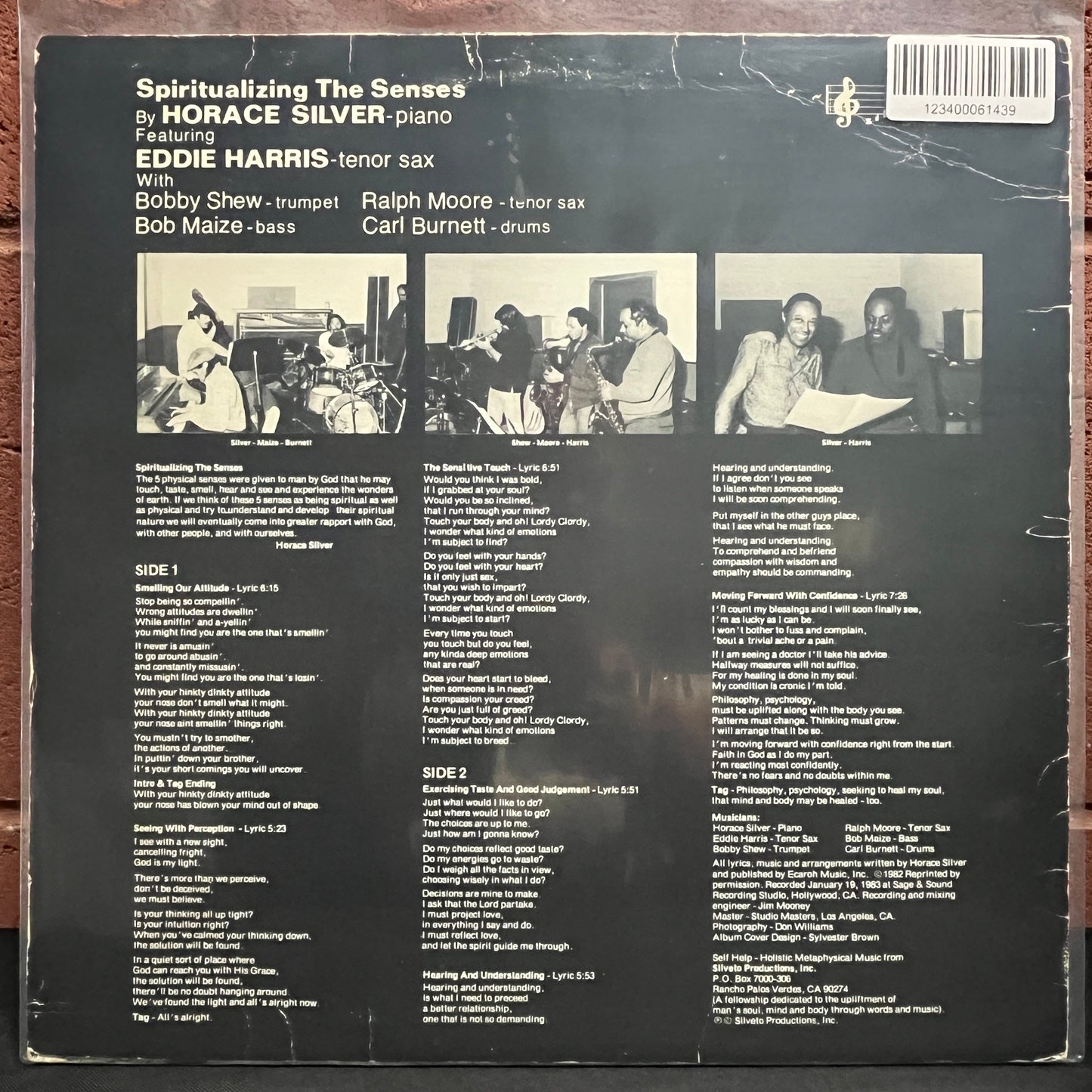 Used Vinyl: Horace Silver ‎"Spiritualizing The Senses" LP (1983 Press)