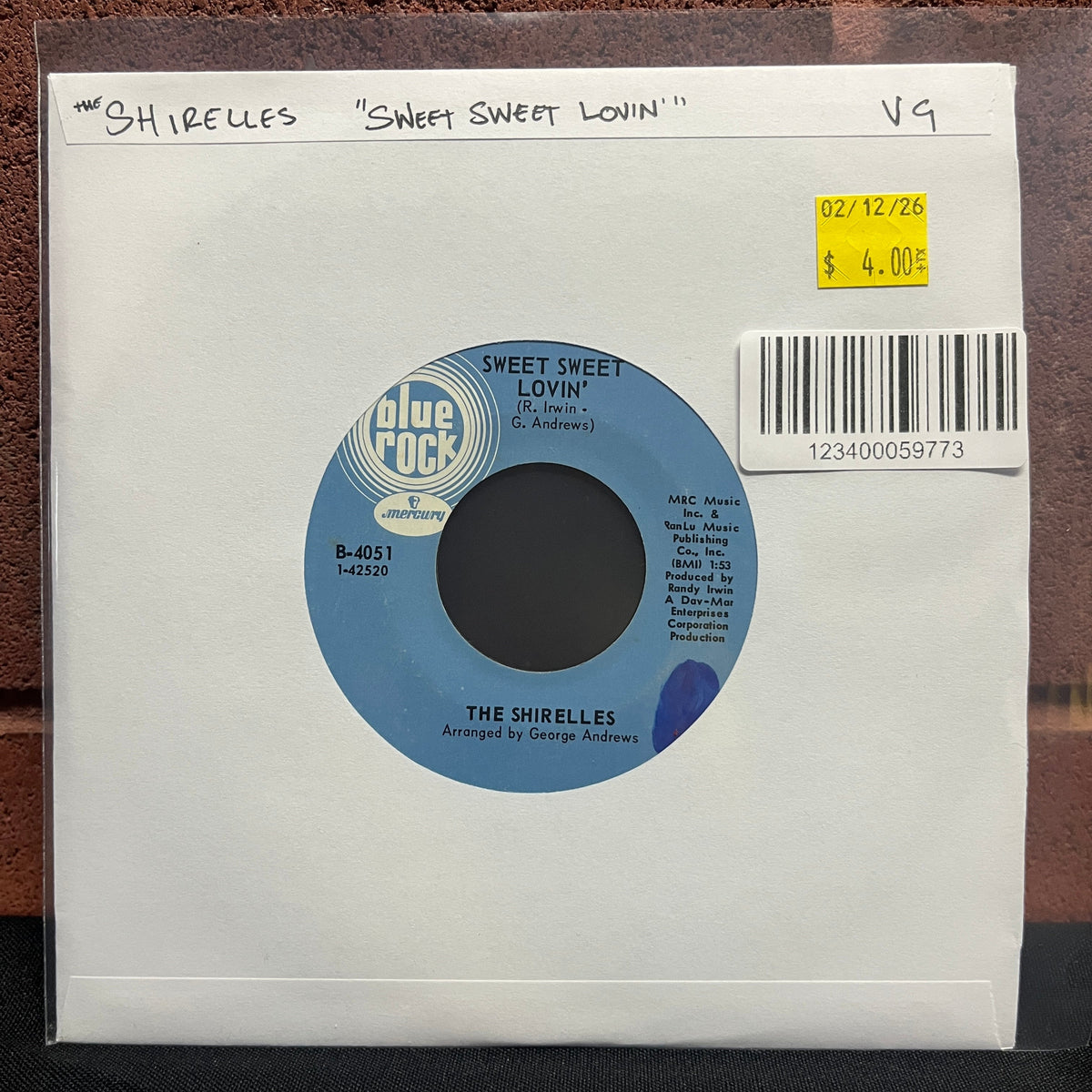 Used Vinyl: Shirelles "Sweet Sweet Lovin'" 7"