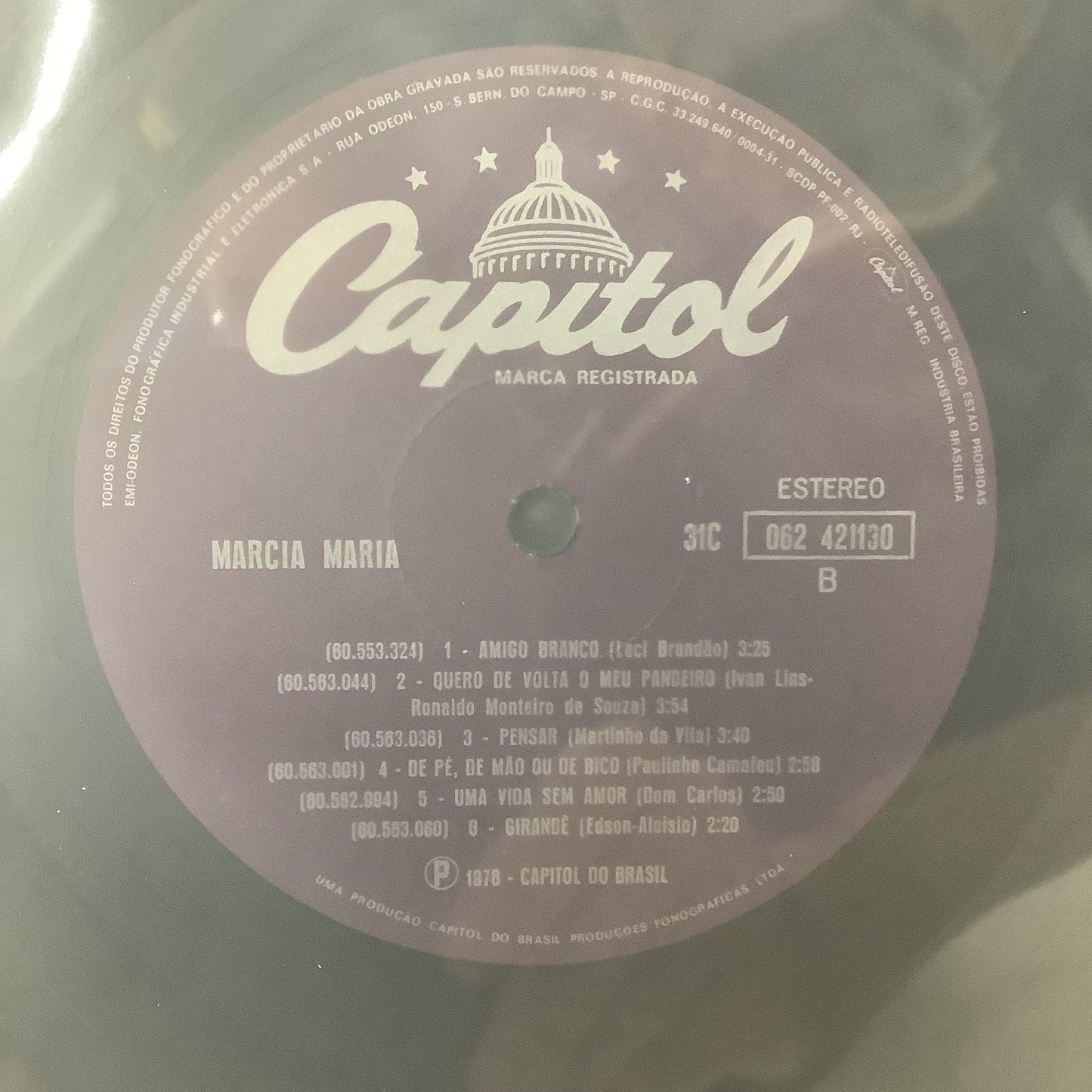 Marcia Maria - Self-Titled - Capitol Brasil LP