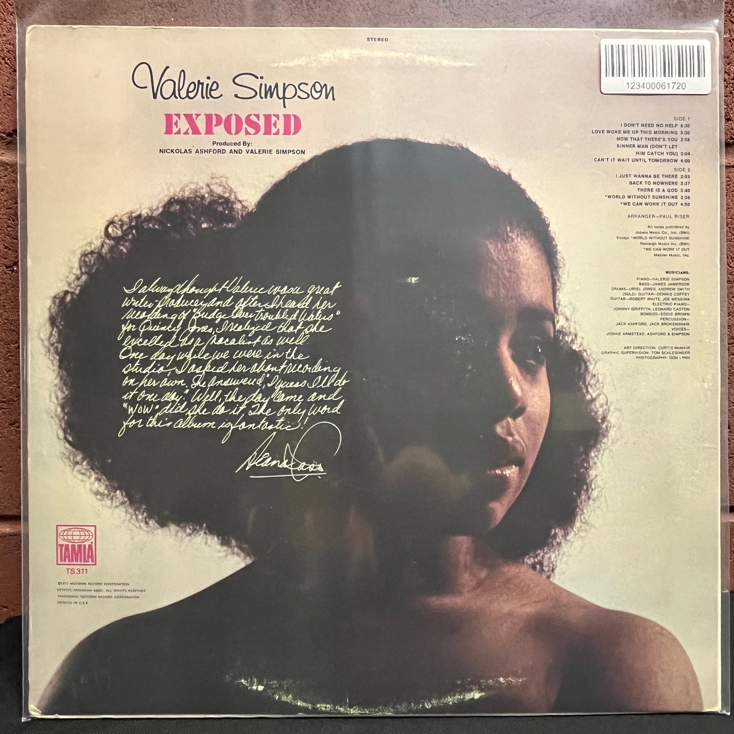 Used Vinyl: Valerie Simpson "Exposed" LP (1971 Press)