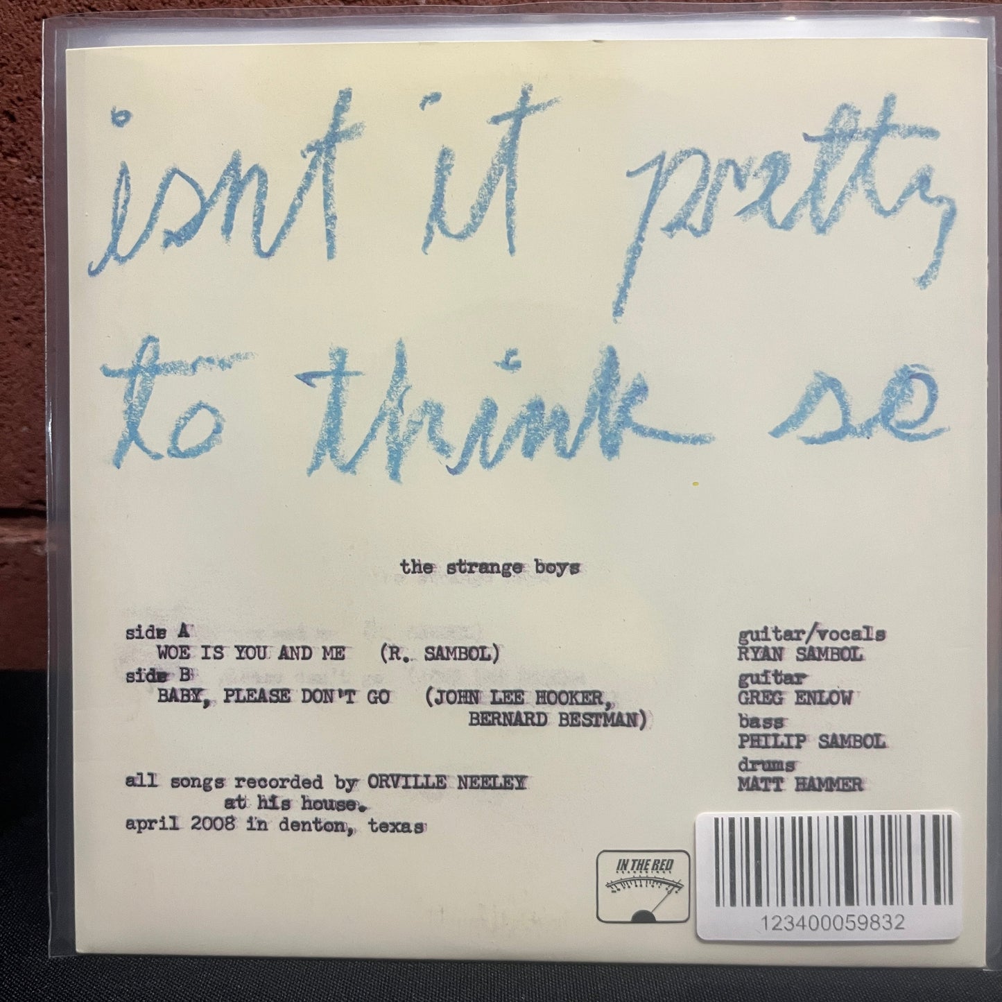Used Vinyl: Strange Boys "Woe Is you And Me" 7"