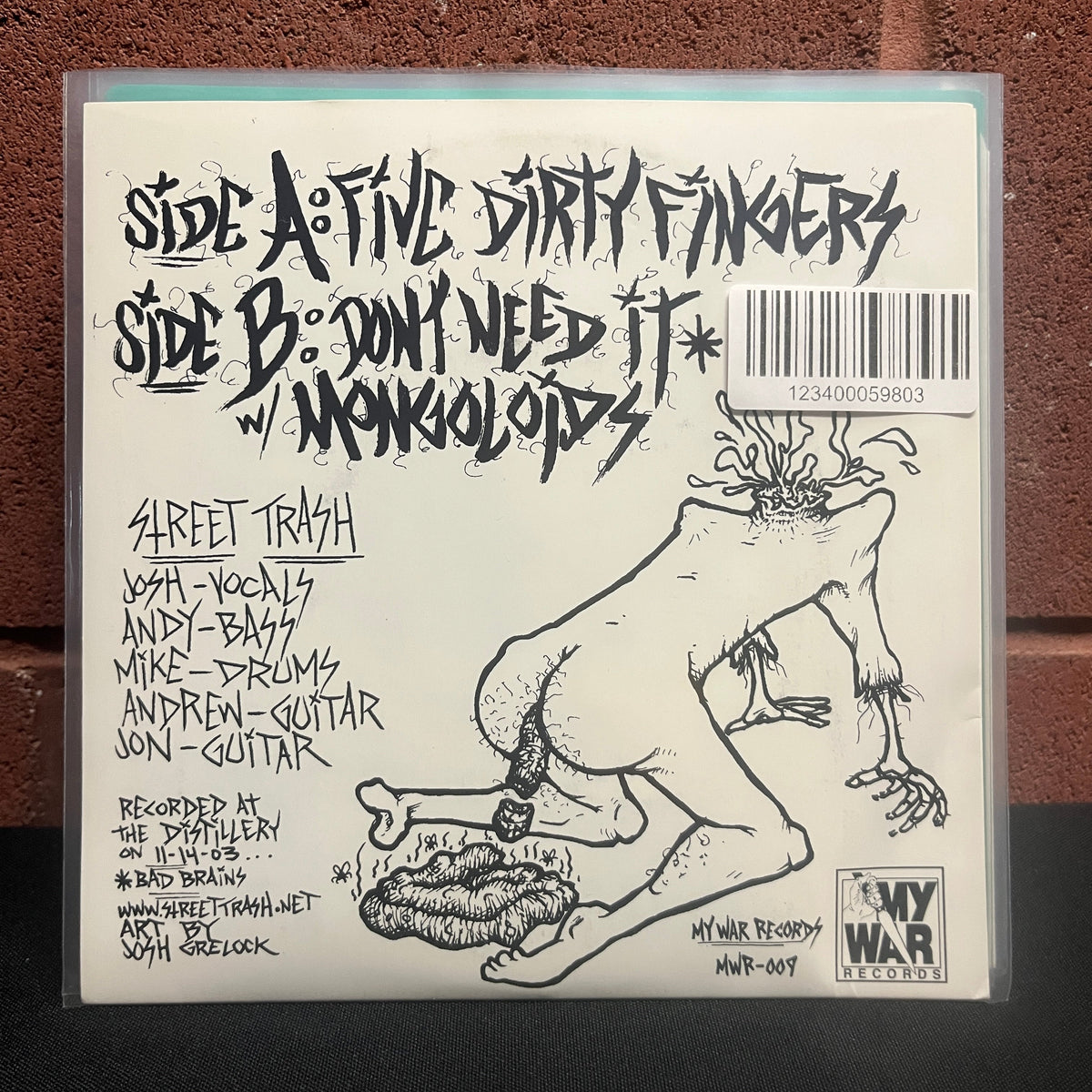 Used Vinyl: Street Trash "Five Dirty Fingers" 7" (White vinyl)