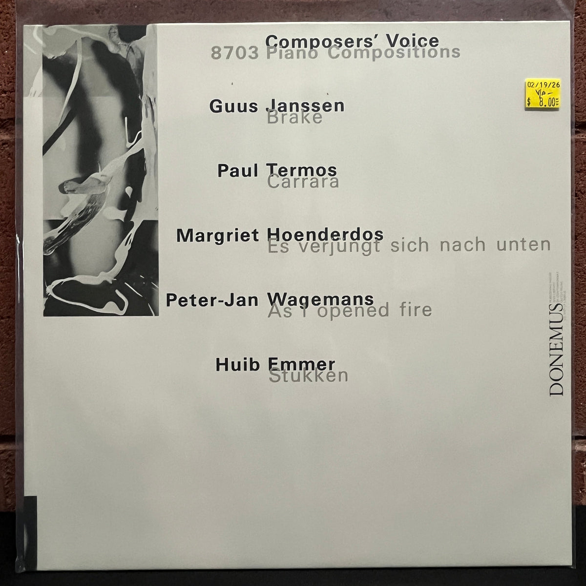 Used Vinyl: V/A "Piano Compositions" LP (1987 Netherlands Press)