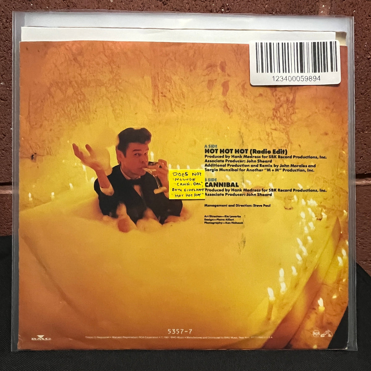 Used Vinyl: Buster Poindexter And His Banshees of Blue "Hot Hot Hot" 7" (Promo)