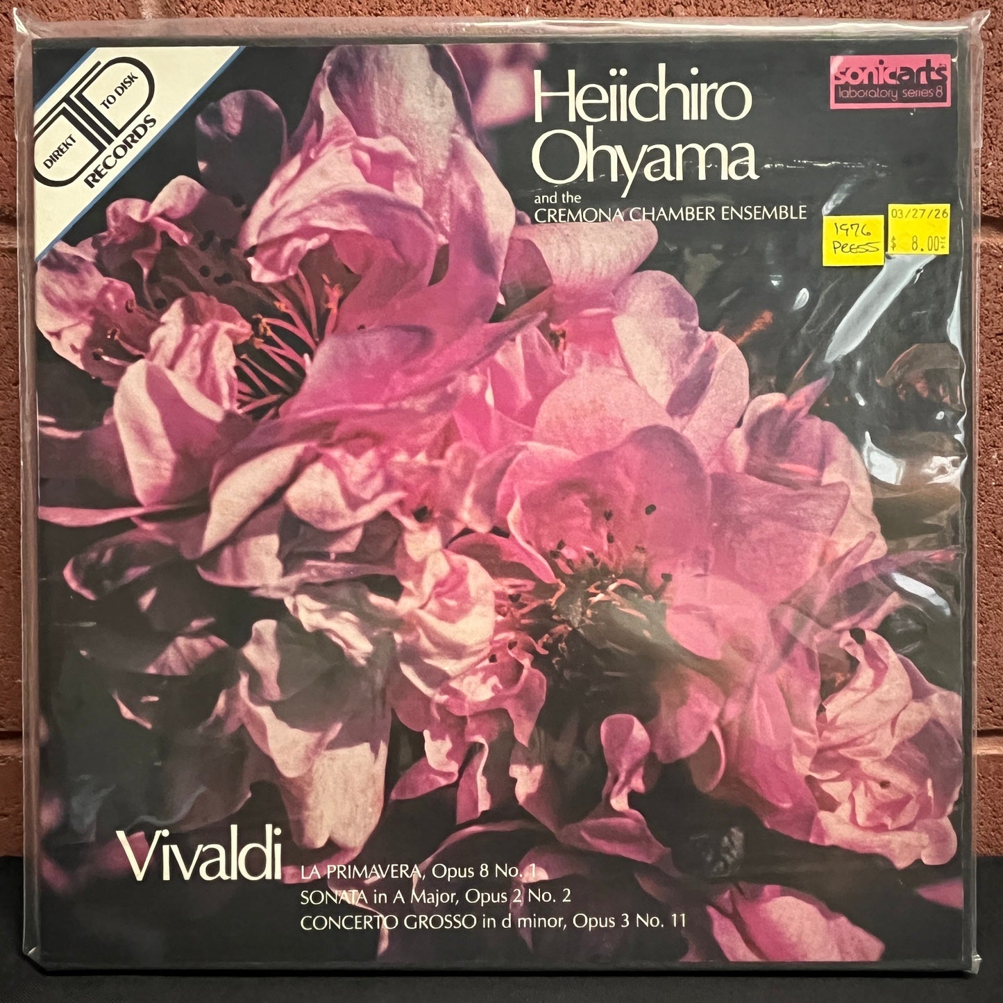 Used Vinyl: Heiichiro Ohyama & The Cremona Chamber Ensemble "Vivaldi ‎– La Primavera, Opus 8, No. 1 / Sonata In A Major, Opus 2, No. 2 / Concerto Grosso In D Minor, Opus 3, No. 11" LP (1976 Boxed LP)
