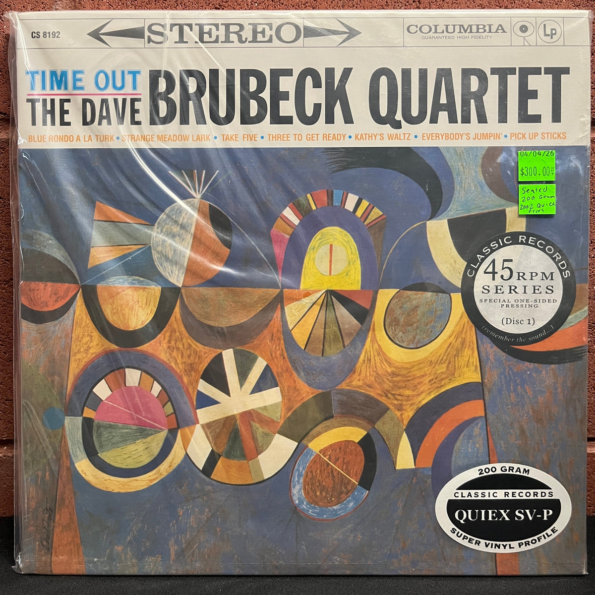 Used Vinyl: The Dave Brubeck Quartet "Time Out" 4xLP (2002 200 Gram Quiex SV-P Press SEALED)