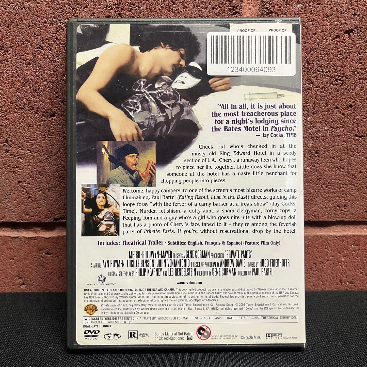 Used DVD: Private Parts (1972 - Paul Bartel) DVD