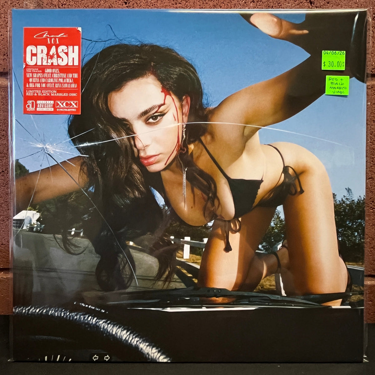 Used Vinyl: Charli XCX "Crash" LP (Red and Black Marbled vinyl)