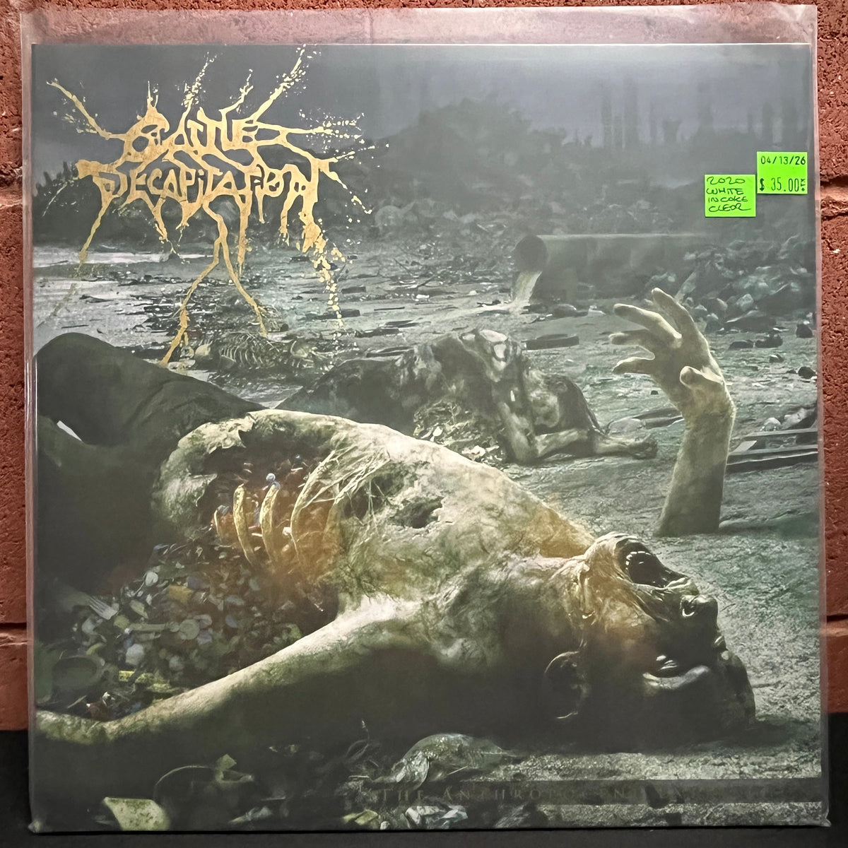 Used Vinyl: Cattle Decapitation "The Anthropocene Extinction" LP (2020 Press - White Inside Coke Bottle Clear Vinyl)