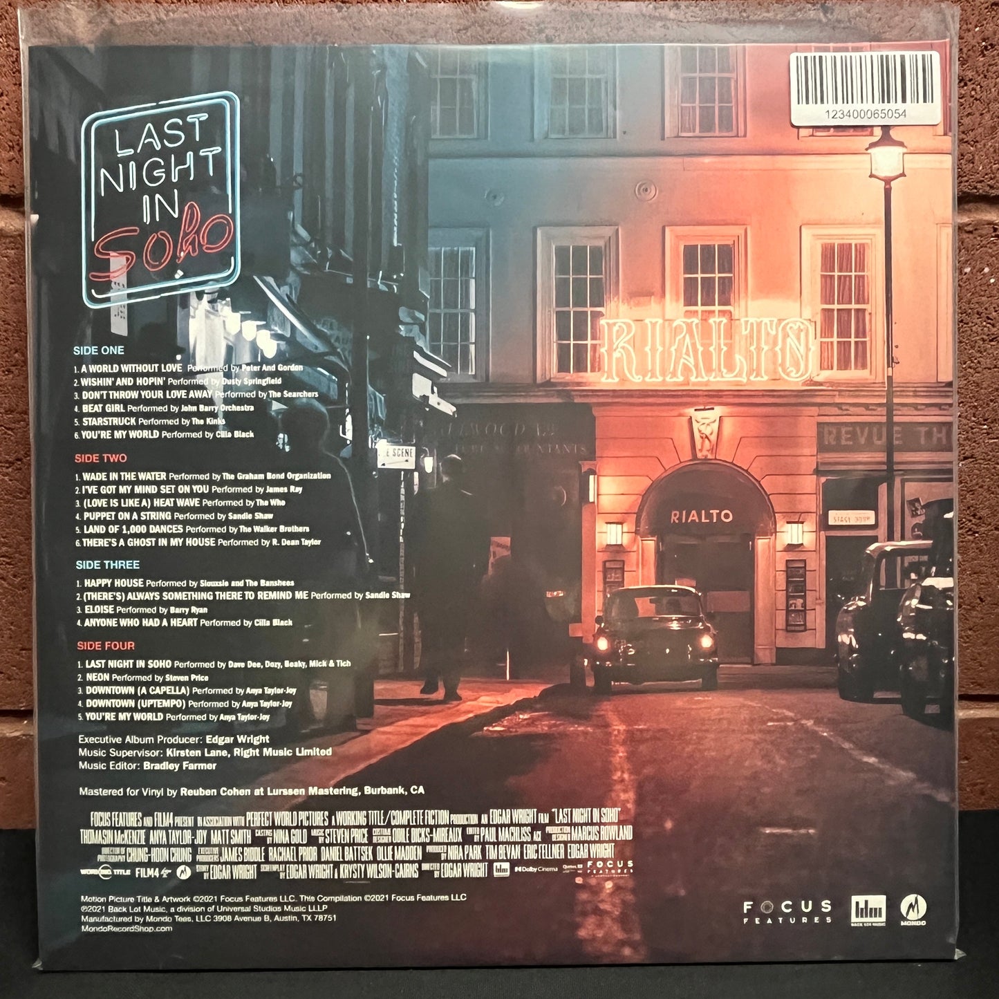 Used Vinyl: V/A – "Last Night In Soho (Original Motion Picture Soundtrack)" 2xLP (2021 Press - Clear w/Red & Blue Splatter Vinyl)
