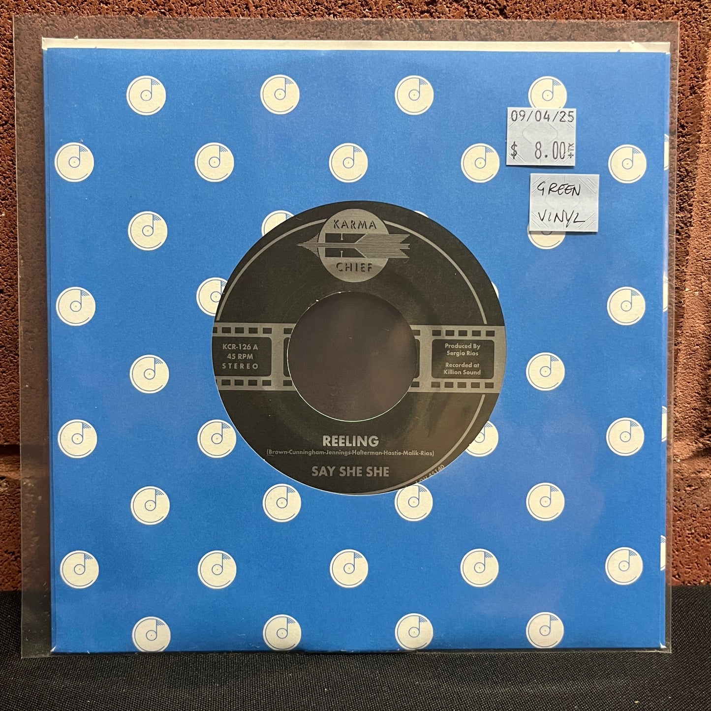 Used Vinyl: Say She She "Reeling / Don't You Dare Stop" 7" (Green vinyl)