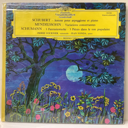 Schubert / Mendelssohn / Schumann / Fournier / Fonda – Sonate Pour Arpeggione Et Piano / Variations Concertantes / 3 Fantasiestucke - 5 Pièces Dans Le Ton Populaire - LP