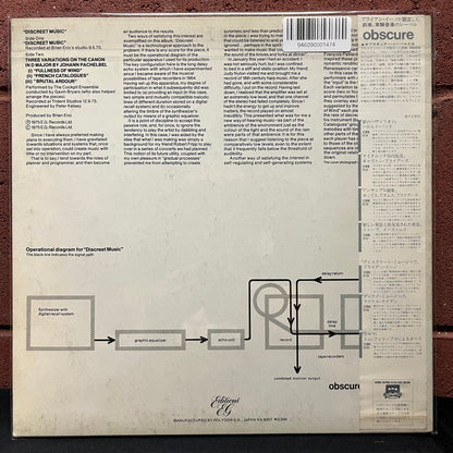 Used Vinyl: Brian Eno "Discreet Music" LP (1982 Japanese Issue)