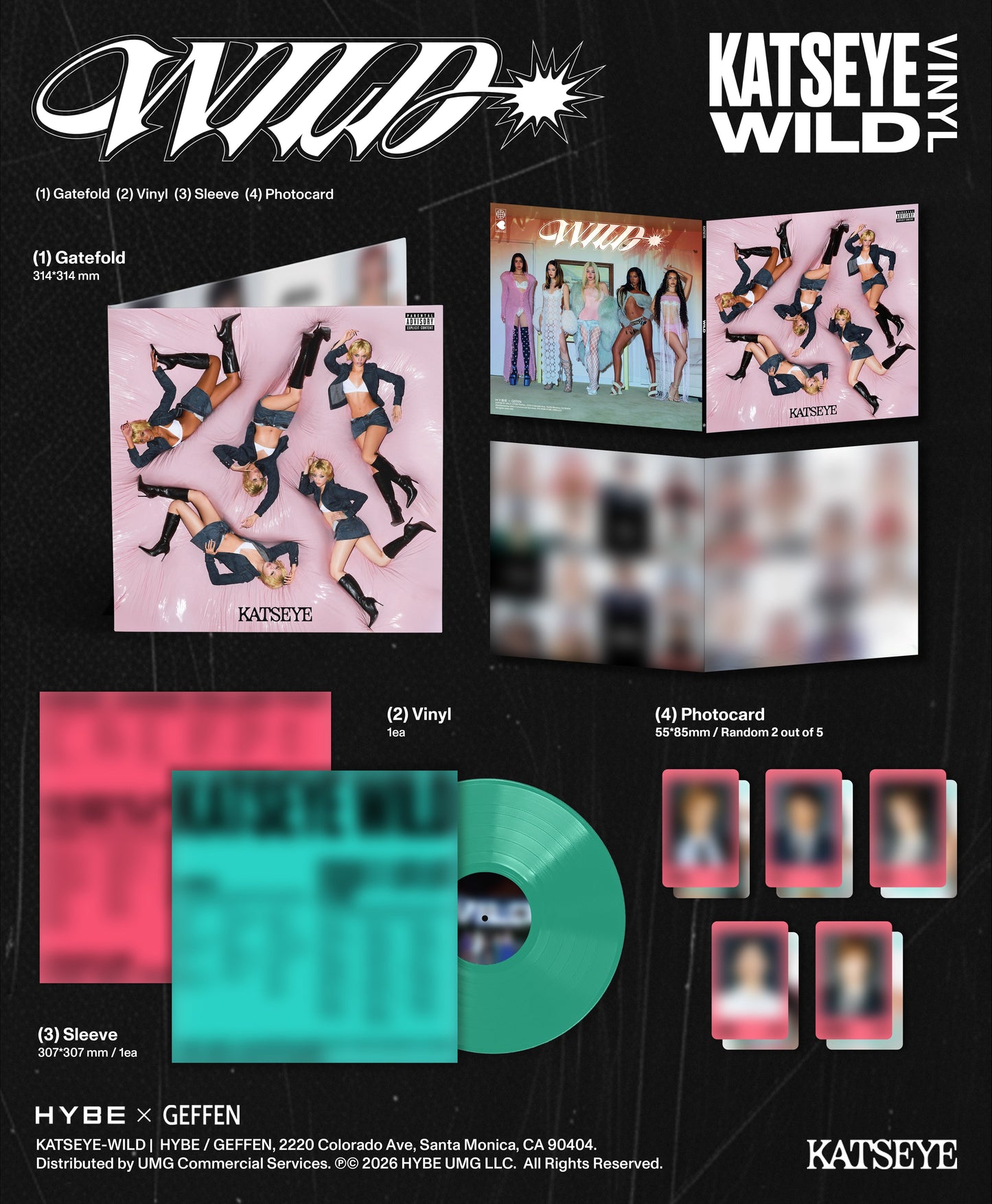 PRE-ORDER: Katseye "Wild" 12" EP (Precious Jade Color Vinyl)
