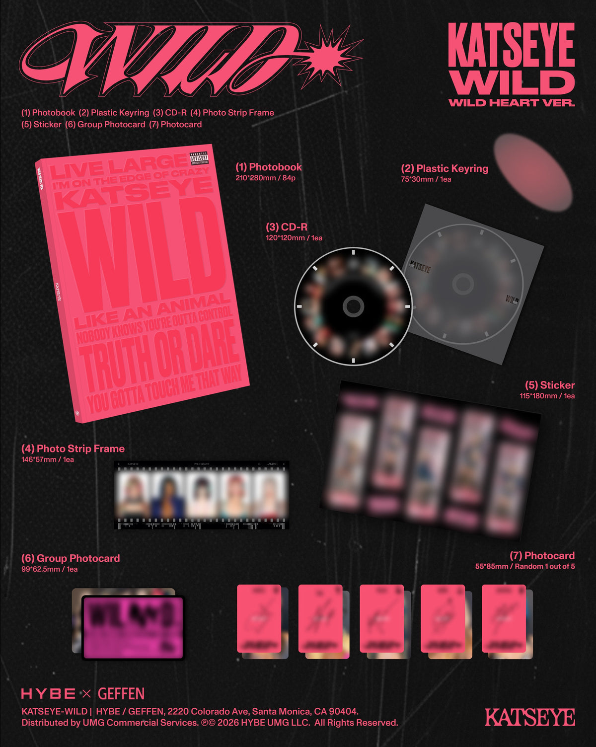 PRE-ORDER: Katseye "Wild" CD (Wild Heart Version)