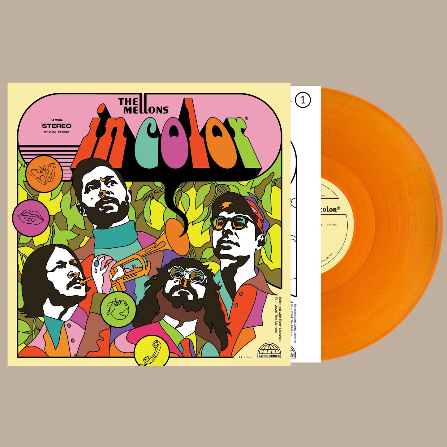 PRE-ORDER: The Mellons "The Mellons in Color" LP (Orange Vinyl)
