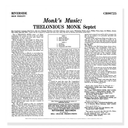 Thelonious Monk - Monk's Music - OJC LP