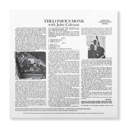 Thelonious Monk - Thelonious Monk with John Coltrane - OJC LP
