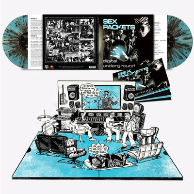 Digital Underground - Sex Packets (Deluxe 35th Anniversary Light Blue & Black Splatter Coloured 2LP Vinyl with a Pop-Up Sleeve)