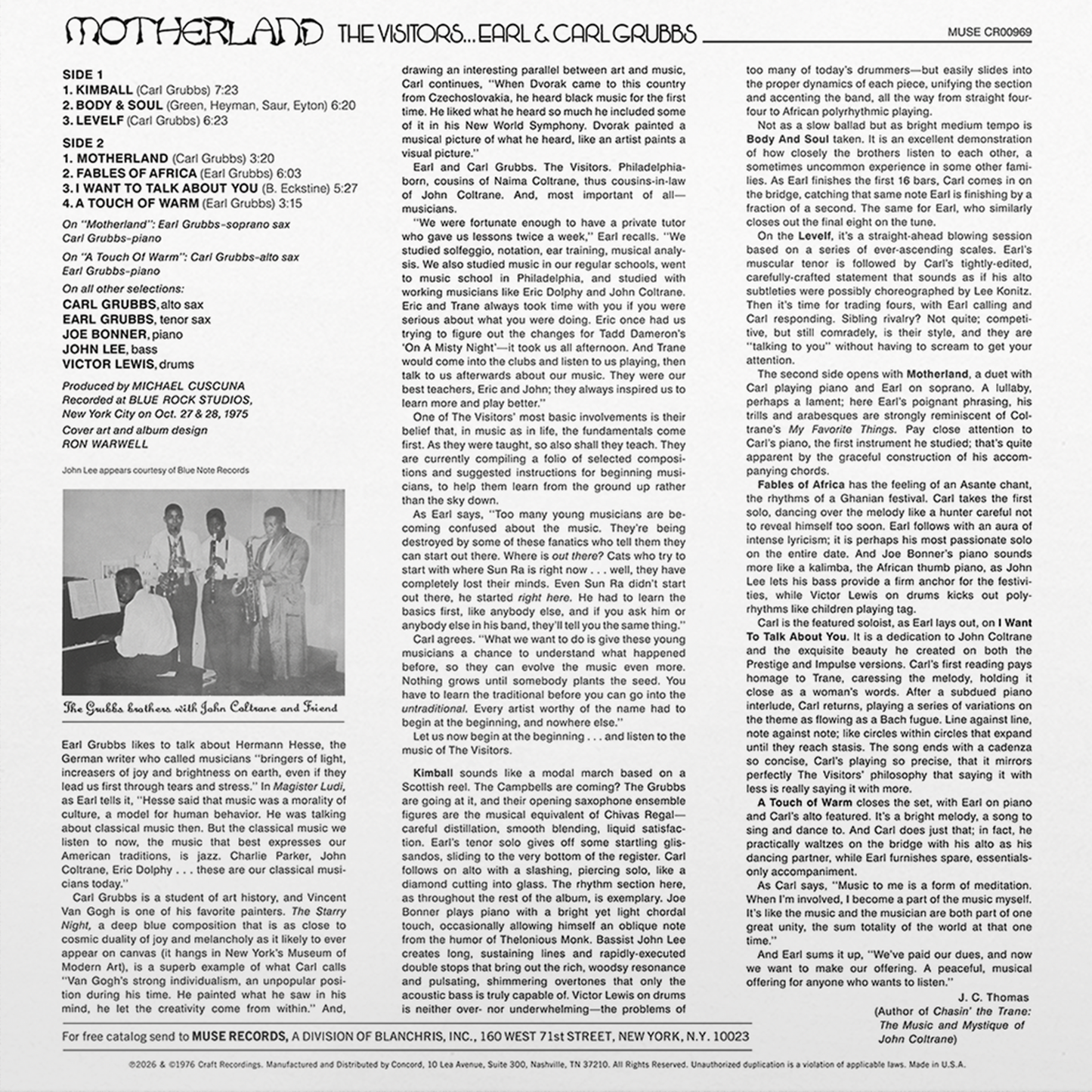 [Pre Order] The Visitors - Motherland - Jazz Dispensary LP